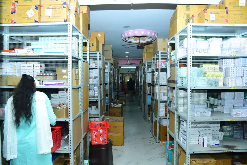 Organised medicines shelving